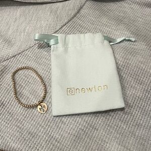 classic gold 3mm bead bracelet - guardian angel disc